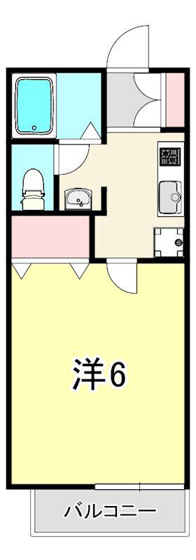 エトワール六甲(1K/2階)の間取り写真