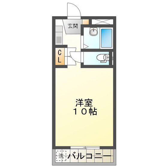 エクセルコートV(ワンルーム/5階)の間取り写真