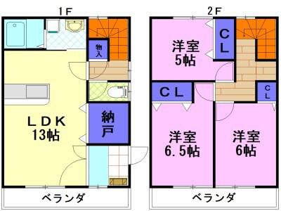 錦NAKAHARA(3LDK/1階)の間取り写真
