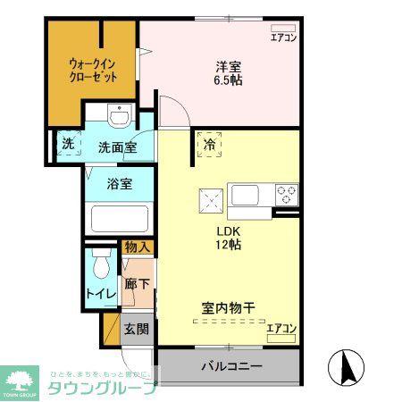 ソフィア(1LDK/1階)の間取り写真