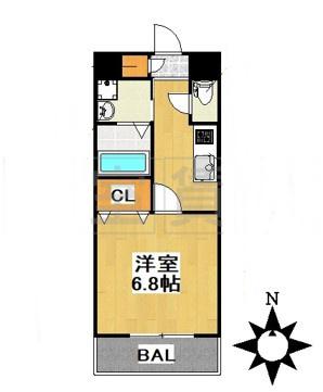 MELIV桜山(1K/1階)の間取り写真