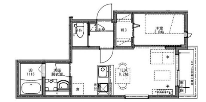 KEIAI RESIDENCE 西浦和(1LDK/1階)の間取り写真