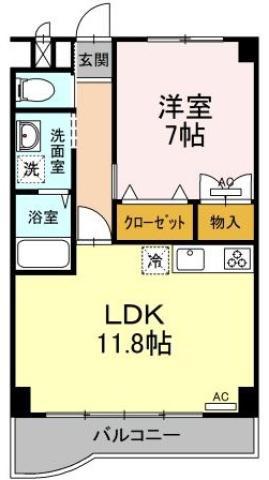 プレタ21(1LDK/2階)の間取り写真