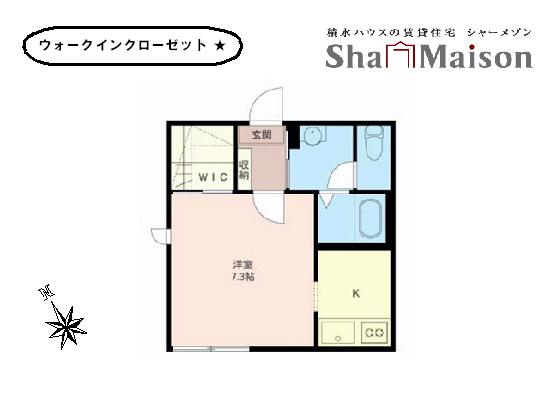 ベルドゥムール千石(1K/1階)の間取り写真