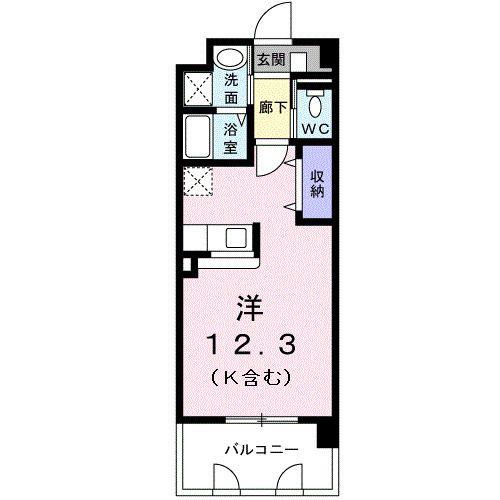 シャンテ(ワンルーム/4階)の間取り写真