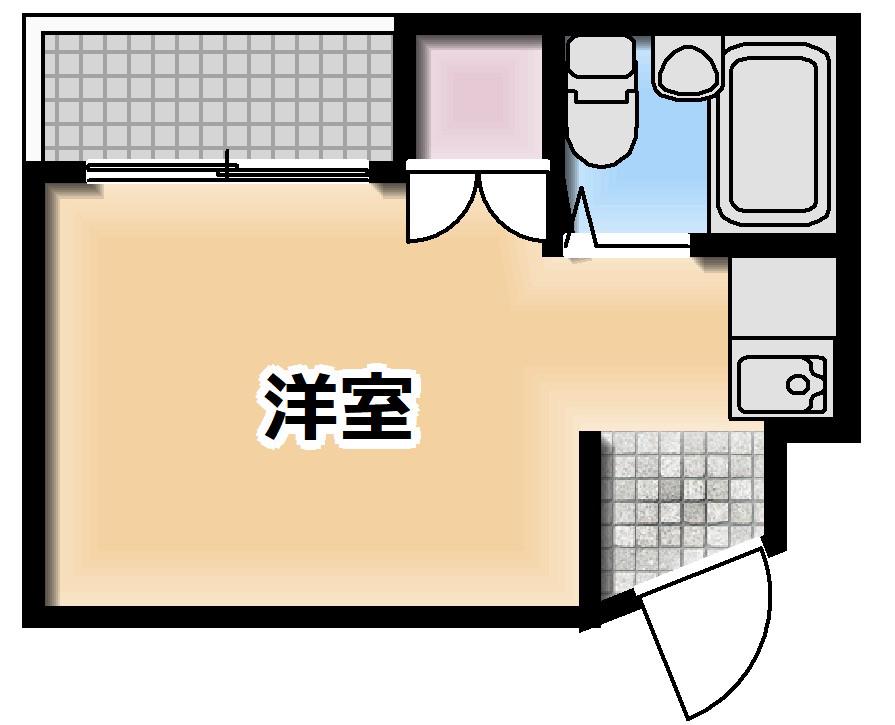 サンプラザ京橋(ワンルーム/2階)の間取り写真