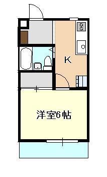 ホワイトメゾン21(1K/2階)の間取り写真
