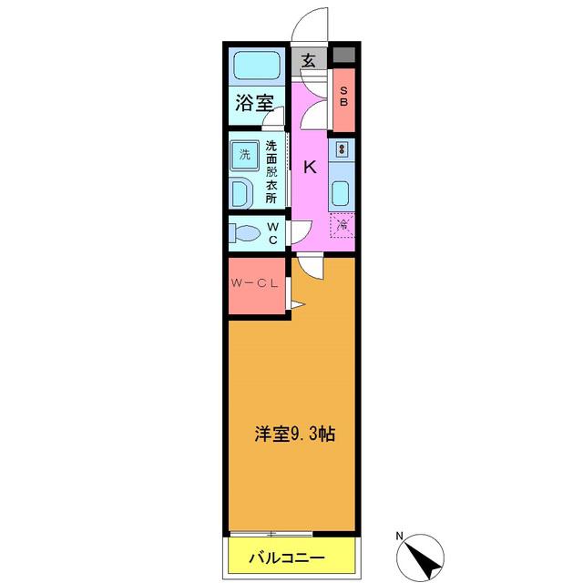 レオ四拾八番館(1K/3階)の間取り写真