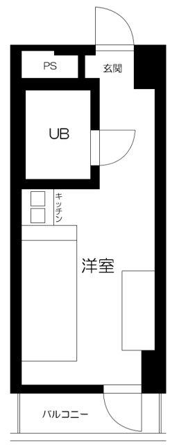 トップルーム品川(ワンルーム/3階)の間取り写真