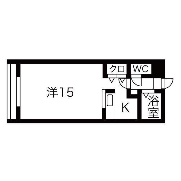クロッカス21(1K/3階)の間取り写真
