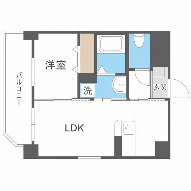 LIFEFIELD JR二日市駅前(1LDK/4階)の間取り写真