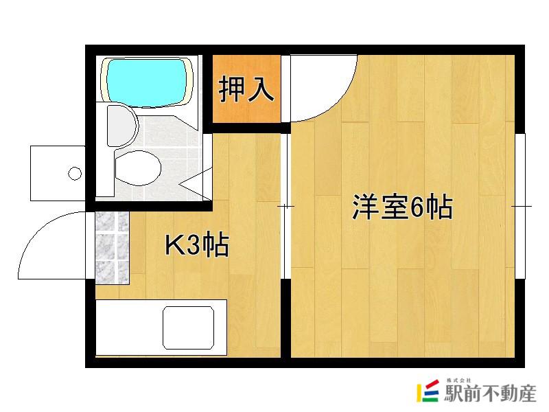 コーポ北島(1K/2階)の間取り写真