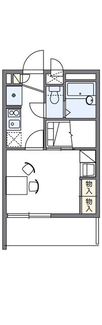 レオパレスル コントワールVI(1K/4階)の間取り写真