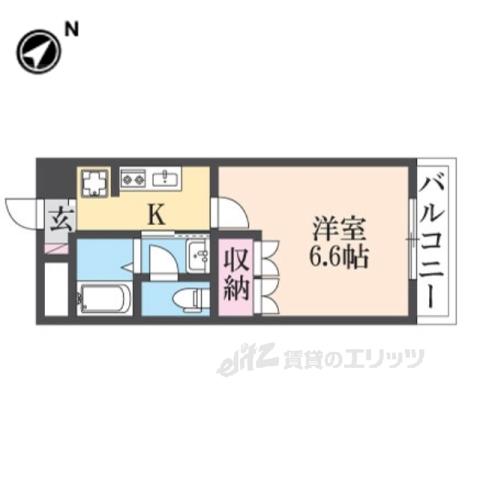 グランドソレーユ(1K/3階)の間取り写真