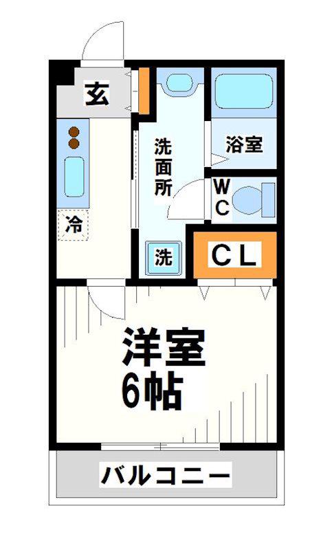 ラメール(1K/1階)の間取り写真