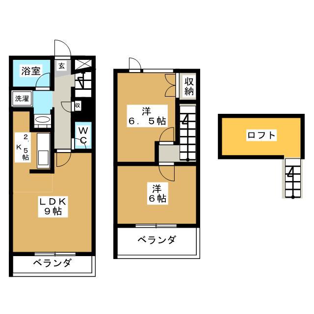 クレフコート・N(2LDK/3階)の間取り写真