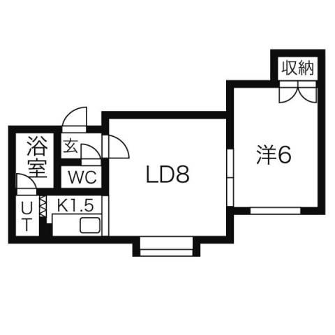 グリザヴェラ15(1LDK/3階)の間取り写真