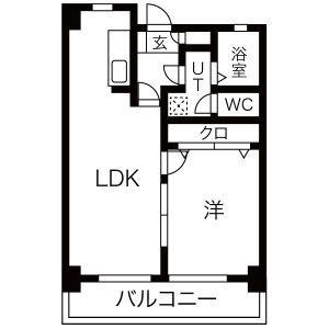 リアライズ木曽川(1LDK/7階)の間取り写真