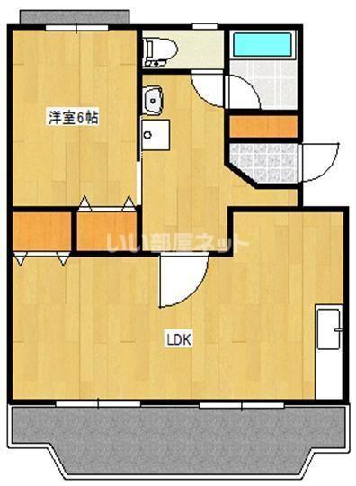 K・Tハイツ(1LDK/2階)の間取り写真