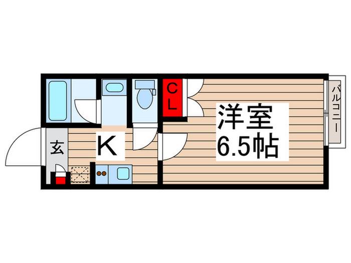 ラパ ホルン(1K/2階)の間取り写真