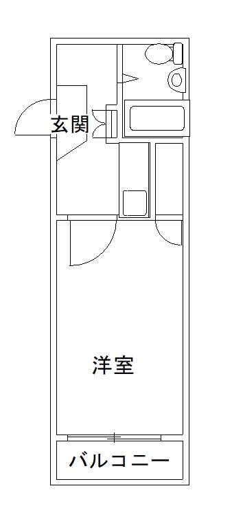南海加太線 中松江駅 徒歩20分 2階建 築36年(1K/2階)の間取り写真