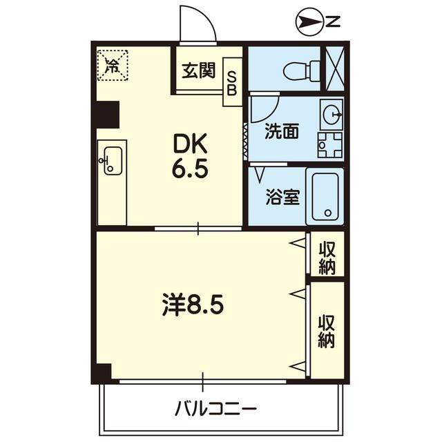 ハウル桜町(1DK/1階)の間取り写真