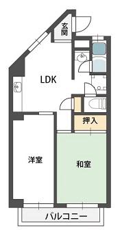ラカーサ駒川中野(2LDK/3階)の間取り写真