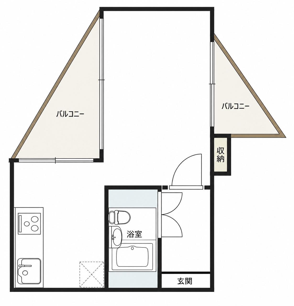 足立区皿沼マンション(ワンルーム/4階)の間取り写真