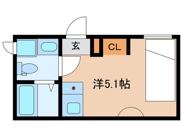 CONTEL YOTSUYAII(ワンルーム/3階)の間取り写真