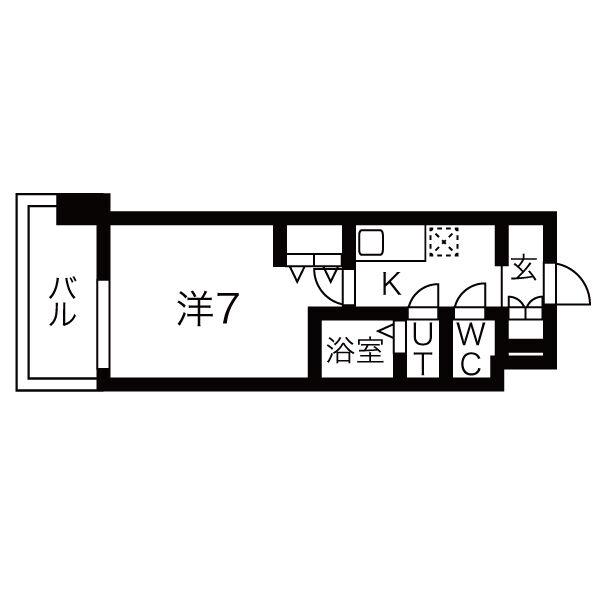 LIVIAZ OSAKA VERITE(1K/6階)の間取り写真