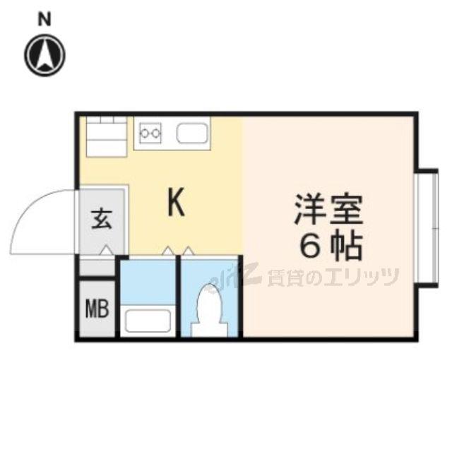 プラットホーム総持寺駅前(ワンルーム/1階)の間取り写真