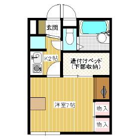レオパレスタカギIII(1K/1階)の間取り写真