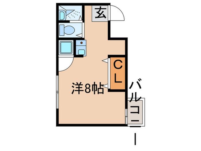 サザンビラ(ワンルーム/2階)の間取り写真