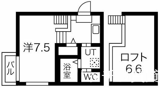 パークハイベリー新栄(1K/1階)の間取り写真