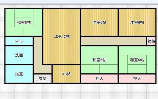 城西ハイツ(5LDK/1階)の間取り写真