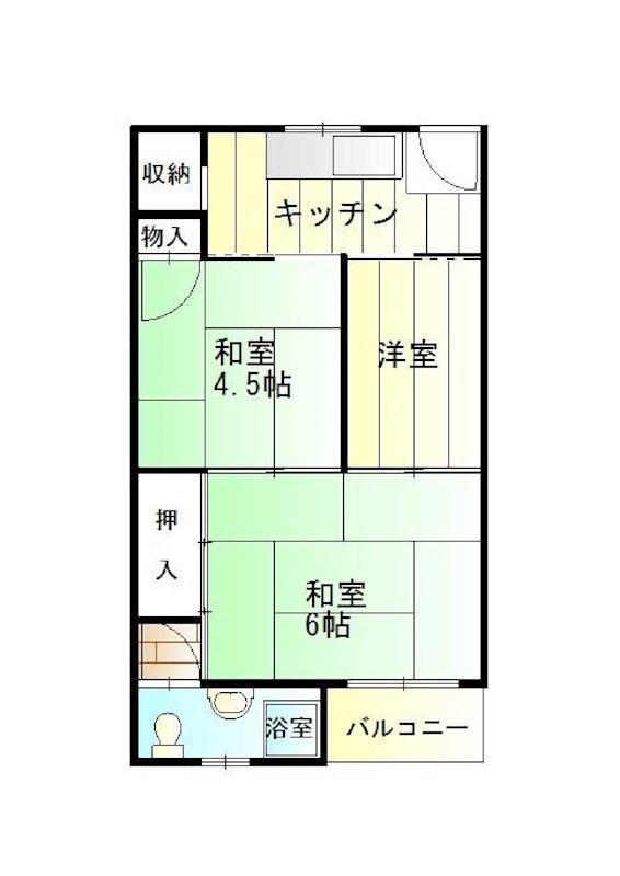 グランディア東神戸(3K/1階)の間取り写真
