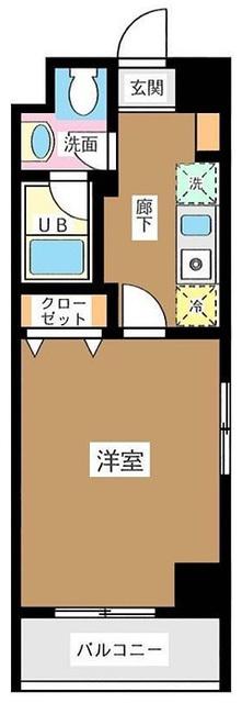 ミリアビタNO.30(1K/4階)の間取り写真