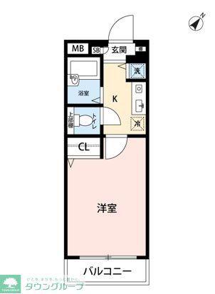 フェニックス文京千石(1K/3階)の間取り写真