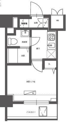 ETERVO川崎大師(1K/6階)の間取り写真