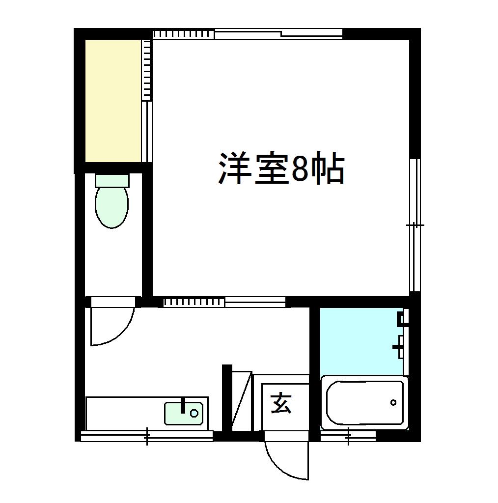 アイビーハイツ 1(1K/1階)の間取り写真