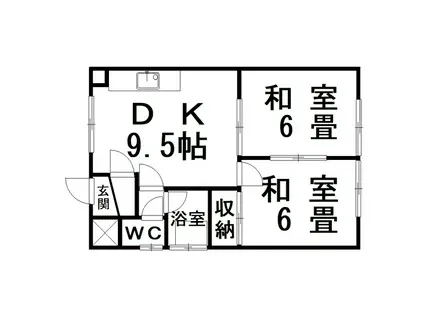 長沢マンション(2DK/1階)の間取り写真