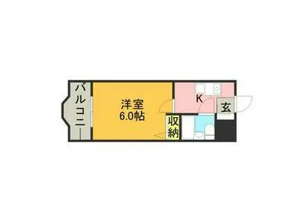 メゾン・ド・ルソール(1K/6階)の間取り写真