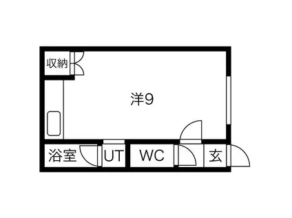 前田ビレッジIII(ワンルーム/1階)の間取り写真
