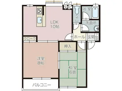 HBクオリス(2LDK/2階)の間取り写真