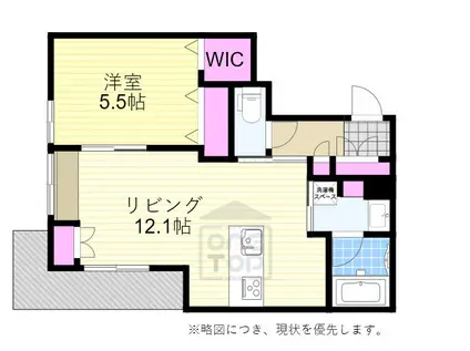 VAMBREST ESAKA(1LDK/1階)の間取り写真