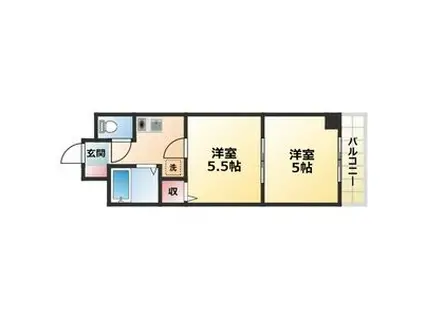 タウンエステート新栄(2K/7階)の間取り写真
