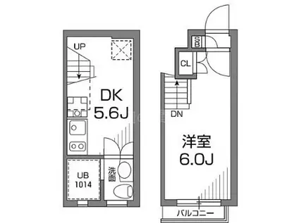 グランアセット千鳥町(1DK/地下階)の間取り写真