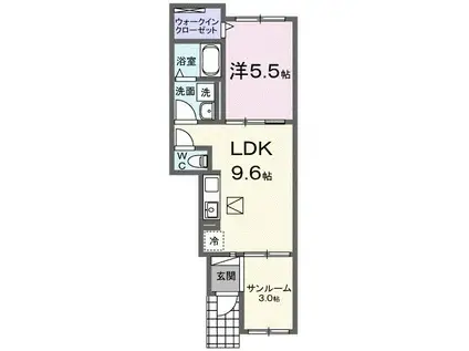 ＪＲ東海道本線 藤枝駅 徒歩19分 2階建 新築(1LDK/1階)の間取り写真