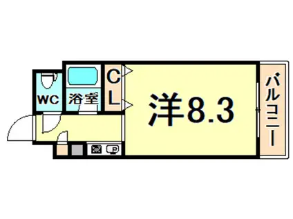 レジェンダリー甲子園(1K/3階)の間取り写真