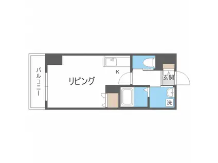 アルファスクエア北15条(1K/5階)の間取り写真